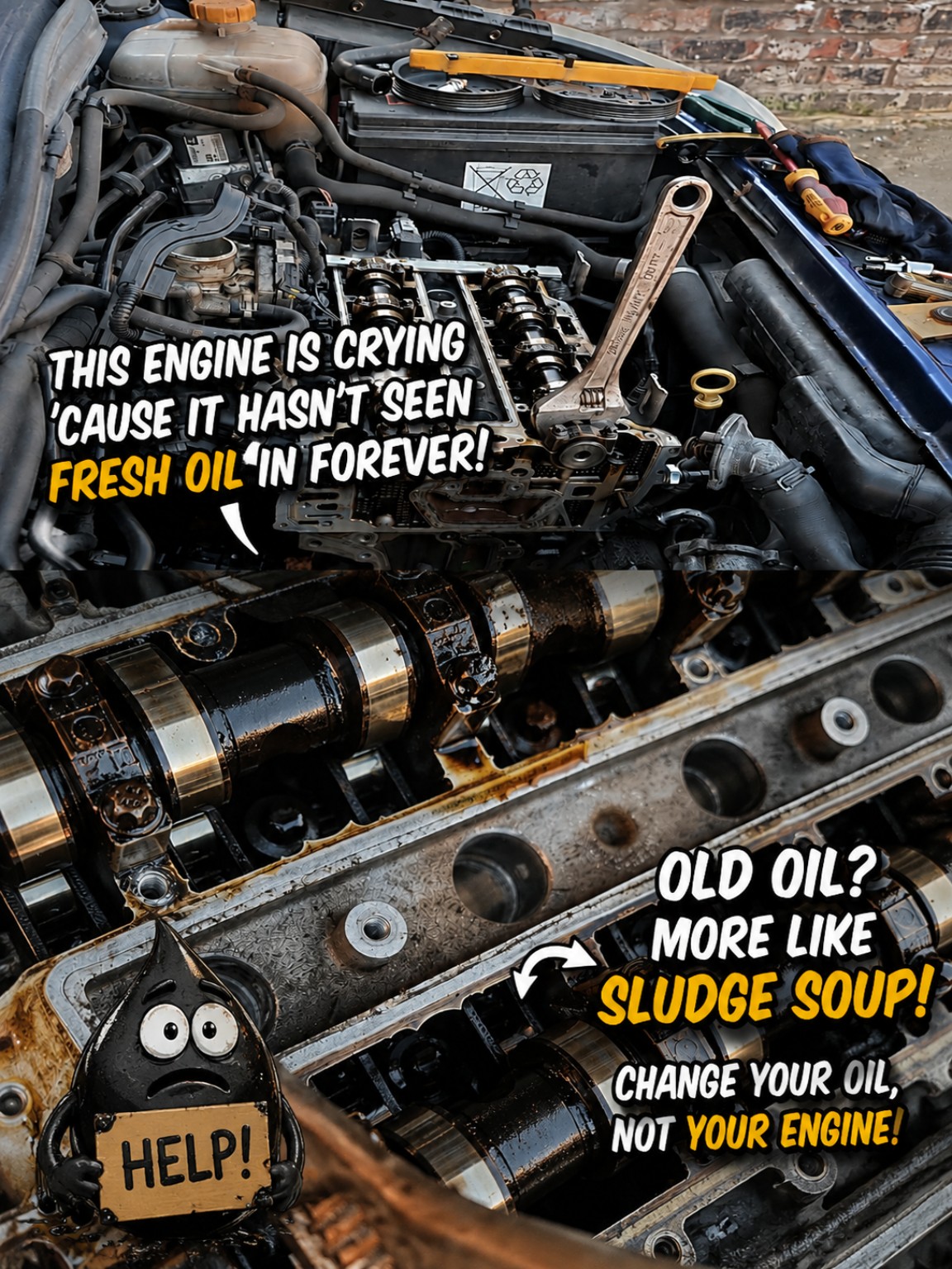 Engine oil sludge